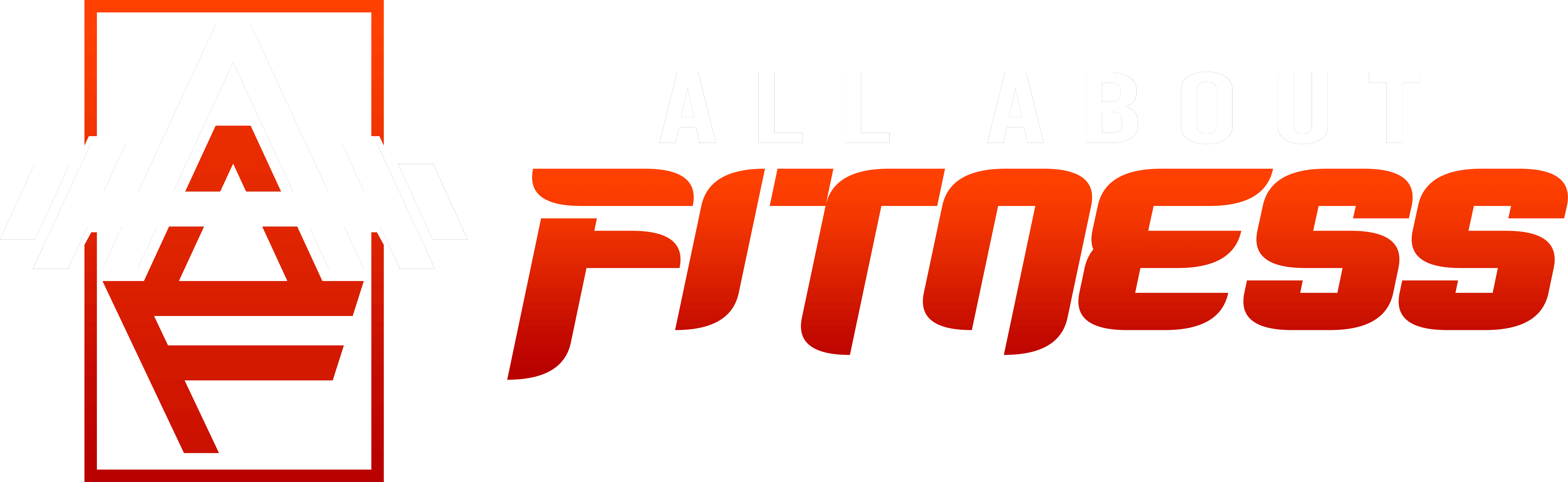 All About Fitness - Logo (White)